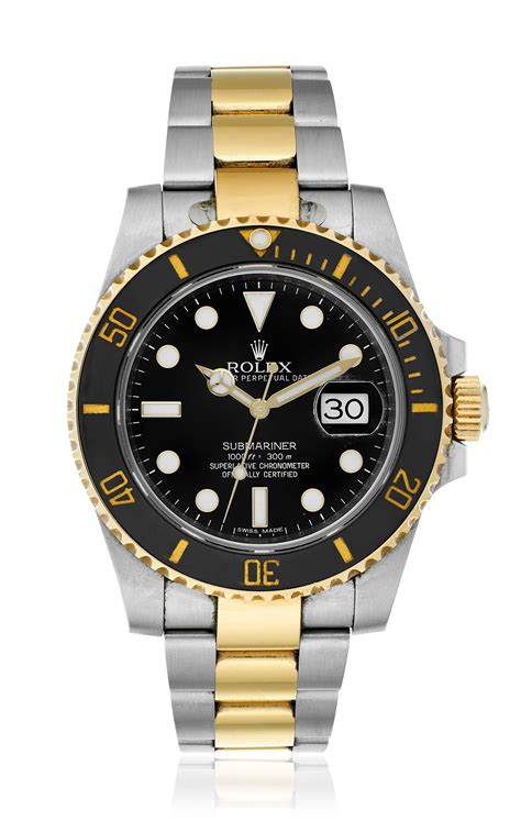 rolex 2-tone submariner ceramic and azur dial full package|rolex submariner yellow gold.